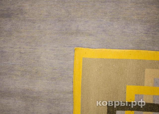 ковер ручной работы Индийский ковер ручной работы из шелка и шерсти 7.41x3.02 — фото 3