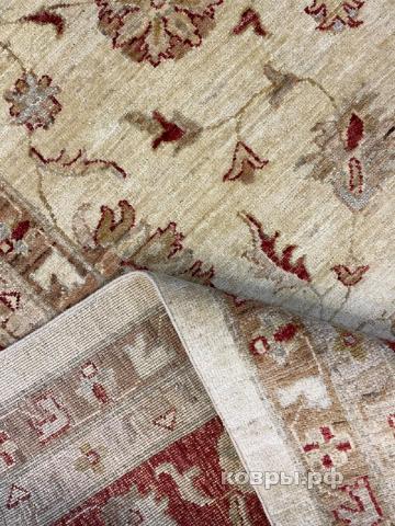 ковер ручной работы Шелковый Афганский ковер ручной работы Сhoubi Ziegler (Чуби зиглер) 4.32x3.54 — фото 3