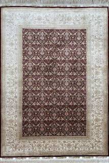 Шелковый Китайский ковер ручной работы 1.26x1.86