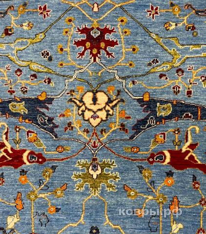 ковер ручной работы Шелковый Афганский ковер ручной работы Bidjar (Биджар) 3.58x2.72 — фото 2