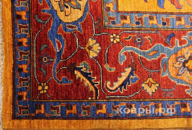 ковер ручной работы Шелковый Афганский ковер ручной работы Сhoubi (Чуби файн) 4.07x3.11 — фото 4