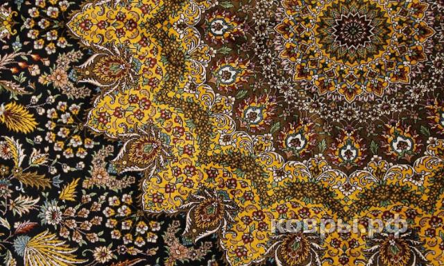 ковер ручной работы Шелковый Китайский ковер ручной работы Hereke (Хереке) 3.2x2.52 — фото 5