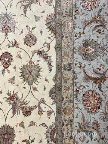 ковер ручной работы Иранский ковер ручной работы из шелка и шерсти Tabriz (Табриз) 6.05x4 — фото 8