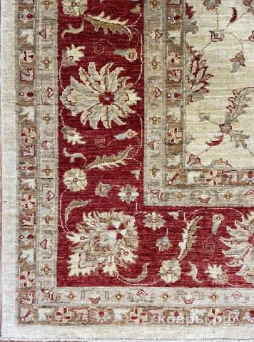 ковер ручной работы Шелковый Афганский ковер ручной работы Сhoubi Ziegler (Чуби зиглер) 4.32x3.54 — фото 4