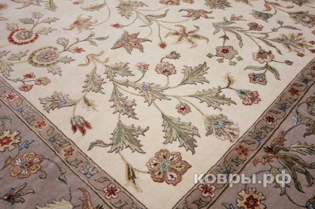 ковер ручной работы Индийский ковер ручной работы из шелка и шерсти 3.7x2.78 — фото 2