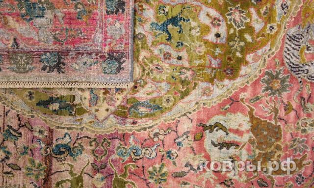 ковер ручной работы Индийский ковер ручной работы из шелка и шерсти 3.17x2.44 — фото 4