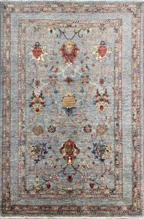 Шелковый Афганский ковер ручной работы Сhoubi (Чуби) 2.45x1.74