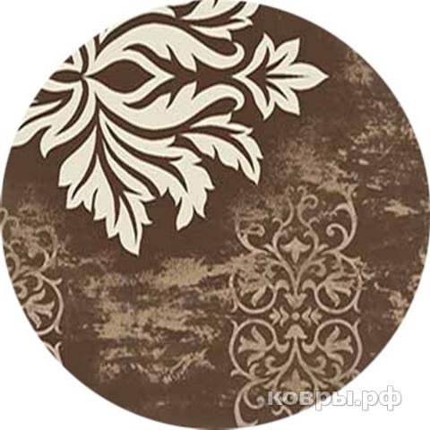 ковер Merinos Mega Carving d272 BROWN Круг