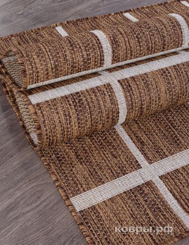 ковер MERINOS VEGAS S004 BROWN-CREAM Овал — фото 2