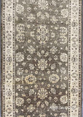 ковер ручной работы Афганский ковер ручной работы из шелка и шерсти Сhoubi Ziegler (Чуби зиглер) 4.25x1.24 — фото 3