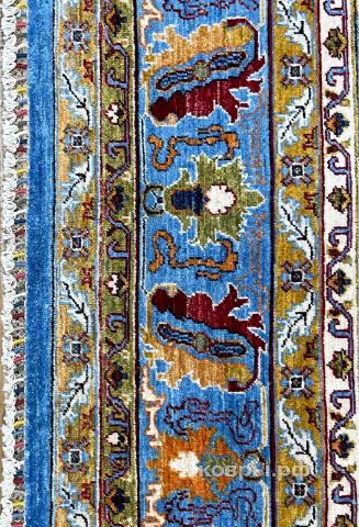 ковер ручной работы Шелковый Афганский ковер ручной работы Bidjar (Биджар) 3.58x2.72 — фото 4