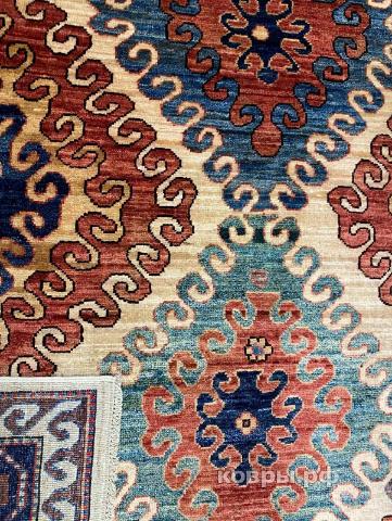 ковер ручной работы Шелковый Афганский ковер ручной работы Сhoubi (Чуби файн)  1.85x1.84 — фото 5