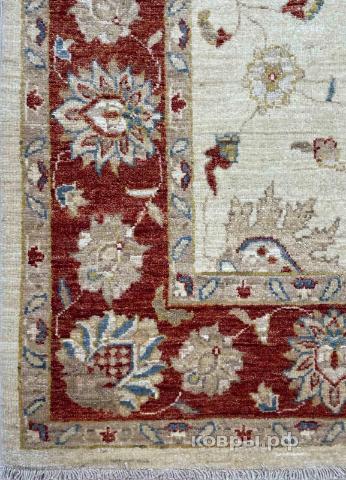 ковер ручной работы Афганский ковер ручной работы из шелка и шерсти Сhoubi Ziegler (Чуби зиглер) 2.02x1.55 — фото 4