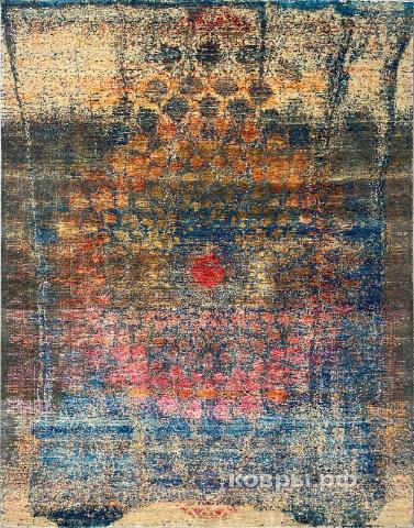 ковер ручной работы Индийский ковер ручной работы из шелка и шерсти 3.03x2.39 — фото 2