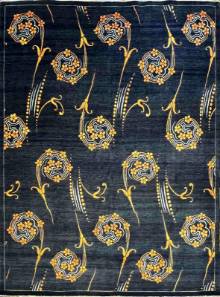 Шелковый Афганский ковер ручной работы Modern (Модерн) 3.75x2.81