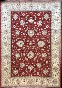 Шерстяной Афганский ковер ручной работы Сhoubi Ziegler (Чуби зиглер) 4.29x3.06