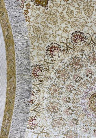 ковер ручной работы Шелковый Китайский ковер ручной работы Hereke (Хереке) 2.04x2.04 — фото 5