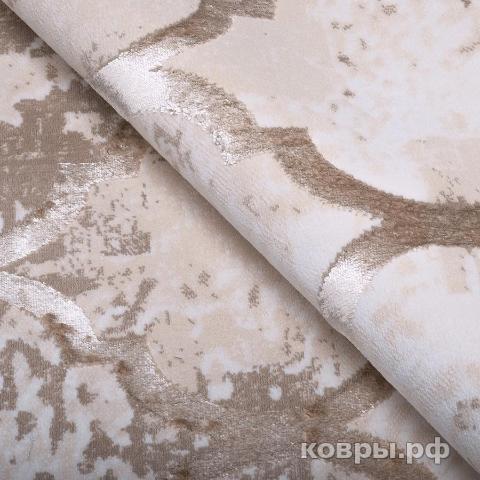 ковер Karmen hali Ascona 4100B BEJ FLOS / BEJ FLOS круг — фото 3