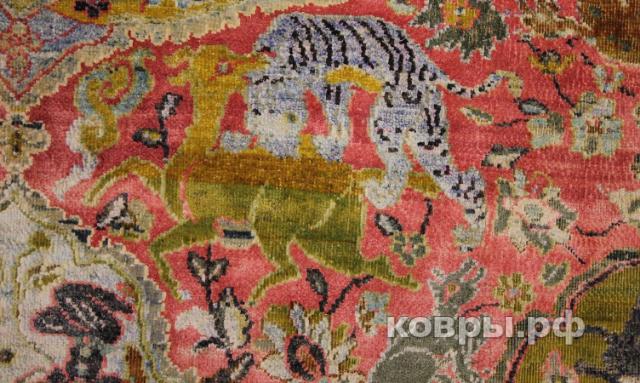 ковер ручной работы Индийский ковер ручной работы из шелка и шерсти 3.17x2.44 — фото 6