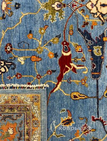 ковер ручной работы Шелковый Афганский ковер ручной работы Bidjar (Биджар) 3.58x2.72 — фото 5