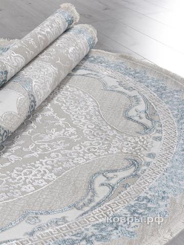 ковер Ковер ARDA EFSAN Q010A CREAM SHRINK / BLUE FDY Овал — фото 3