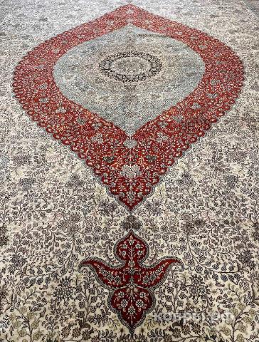 ковер ручной работы Шелковый Китайский ковер ручной работы 400 lines (400 линий)  3.65x5.4 — фото 4