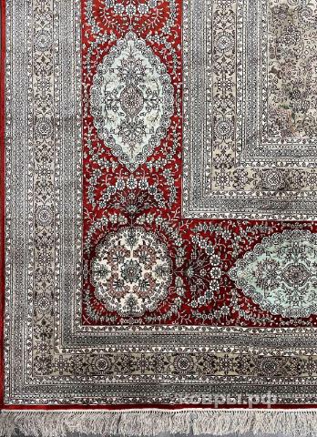 ковер ручной работы Шелковый Китайский ковер ручной работы 400 lines (400 линий)  3.65x5.4 — фото 9