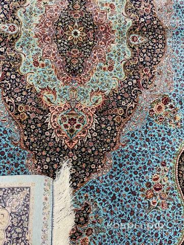 ковер ручной работы Шелковый Иранский ковер ручной работы Qum (Кум) 2.92x1.98 — фото 2