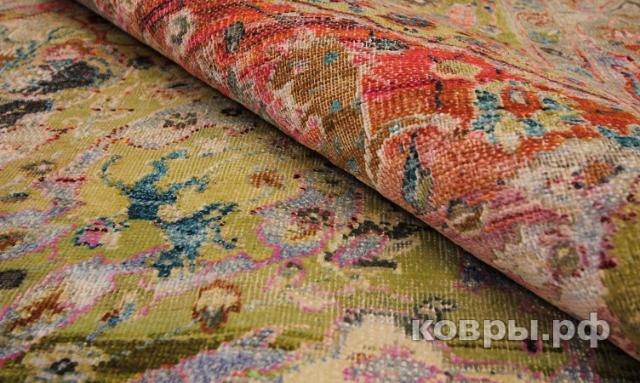 ковер ручной работы Индийский ковер ручной работы из шелка и шерсти 3.17x2.44 — фото 7