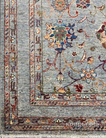 ковер ручной работы Шелковый Афганский ковер ручной работы Сhoubi (Чуби) 2.45x1.74 — фото 4