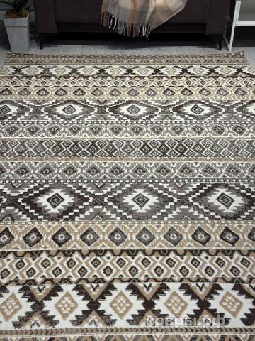 ковер Ковер AIDIN CARPET PRAGA 06050A BROWN / TOZ GRI — фото 2