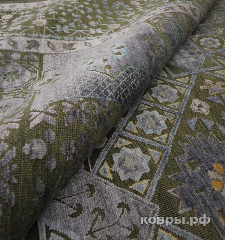 ковер ручной работы Индийский ковер ручной работы из шелка и шерсти 5.48x3.56 — фото 3