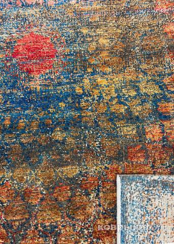 ковер ручной работы Индийский ковер ручной работы из шелка и шерсти 3.03x2.39 — фото 3