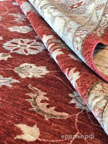 ковер ручной работы Шерстяной Афганский ковер ручной работы Сhoubi Ziegler (Чуби зиглер) 4.29x3.06 — фото 3