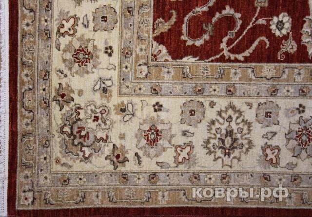 ковер ручной работы Шерстяной Афганский ковер ручной работы Сhoubi Ziegler (Чуби зиглер) 3.44x2.51 — фото 2