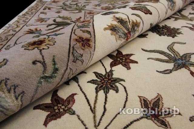 ковер ручной работы Индийский ковер ручной работы из шелка и шерсти 3.7x2.78 — фото 6