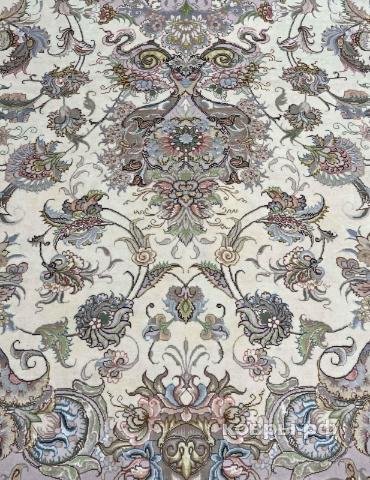 ковер ручной работы Иранский ковер ручной работы из шелка и шерсти Tabriz (Табриз) 3.48x2.52 — фото 2