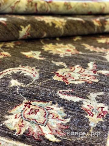 ковер ручной работы Шелковый Афганский ковер ручной работы Сhoubi Ziegler (Чуби зиглер) 2.02x1.5 — фото 2