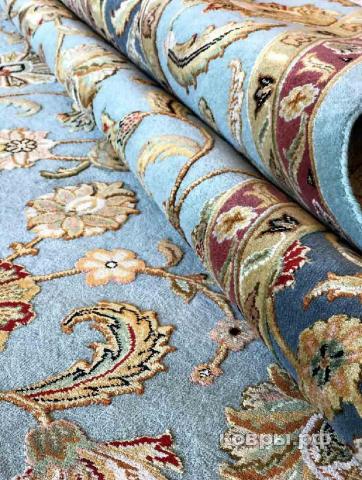 ковер ручной работы Индийский ковер ручной работы из шелка и шерсти Agra (Агра) 2.46x3.2 — фото 3