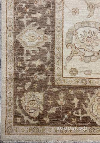 ковер ручной работы Шелковый Афганский ковер ручной работы Сhoubi Ziegler (Чуби зиглер) 3.86x1.95 — фото 3