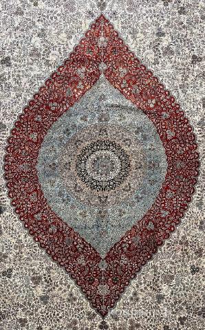 ковер ручной работы Шелковый Китайский ковер ручной работы 400 lines (400 линий)  3.65x5.4 — фото 6