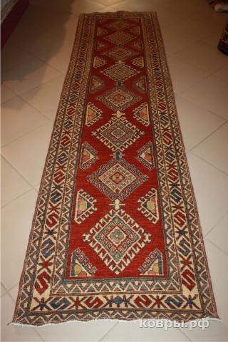 ковер ручной работы Афганский ковер ручной работы Казах 0.81x3.18м — фото 2