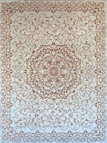 Китайский ковер ручной работы из шелка и шерсти 3.66x2.74