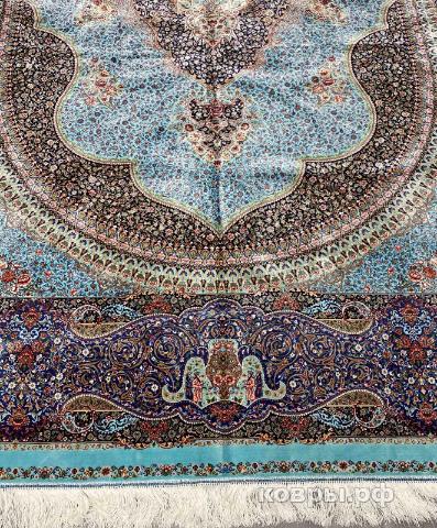 ковер ручной работы Шелковый Иранский ковер ручной работы Qum (Кум) 2.92x1.98 — фото 4