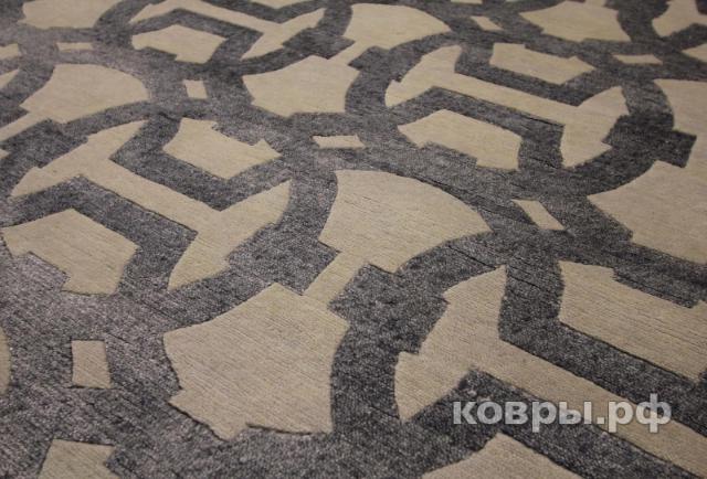 ковер ручной работы Индийский ковер ручной работы из шелка и шерсти 3.96x3 — фото 2