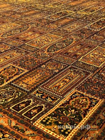 ковер ручной работы Шелковый Индийский ковер ручной работы Kashmir (Кашмир Хешти ) 3.07x2.18 — фото 4