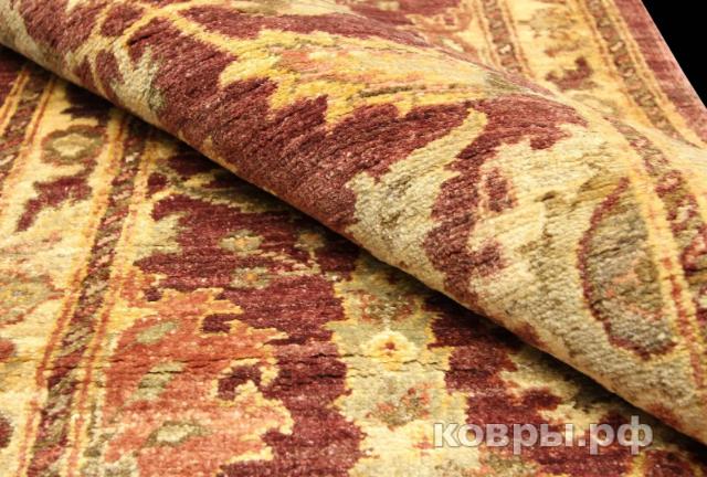 ковер ручной работы Афганский ковер ручной работы из шелка и шерсти Сhoubi Ziegler (Чуби зиглер) 2.44x0.76 — фото 2