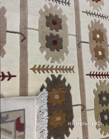 ковер ручной работы Индийский ковер ручной работы из шелка и шерсти 2.43x1.72 — фото 4