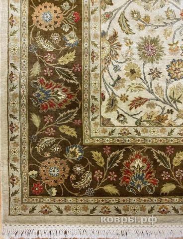 ковер ручной работы Шелковый Индийский ковер ручной работы Aurora (Аврора)  3x2.41 — фото 3