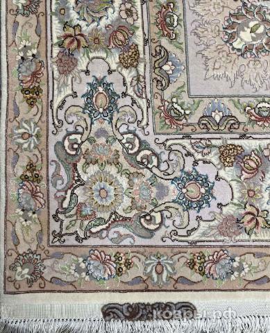 ковер ручной работы Иранский ковер ручной работы из шелка и шерсти Tabriz (Табриз) 3.48x2.52 — фото 4